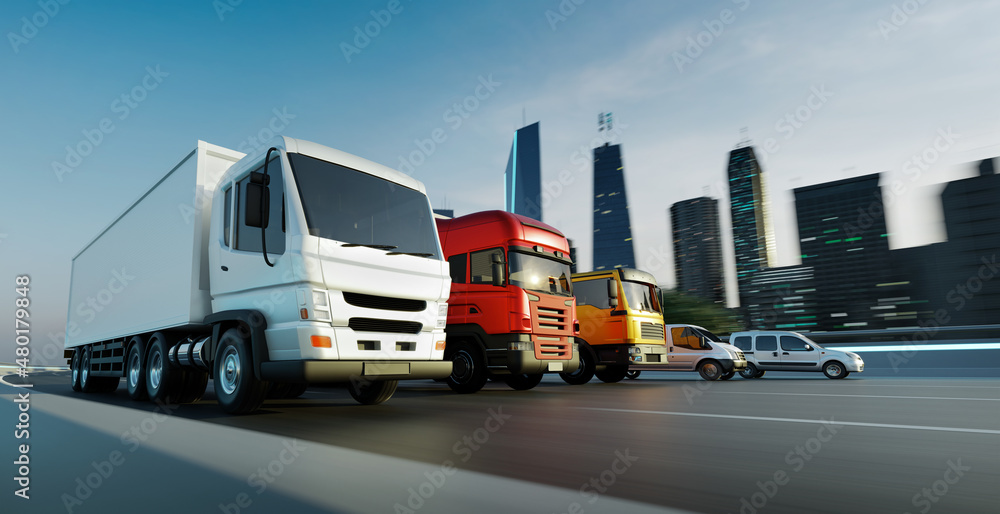 Fast delivery,cargo logistic and freight shipping concept