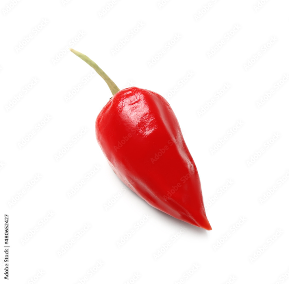 Red pepper on white background