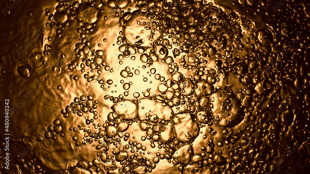 Liquid golden splash texture, beverages background