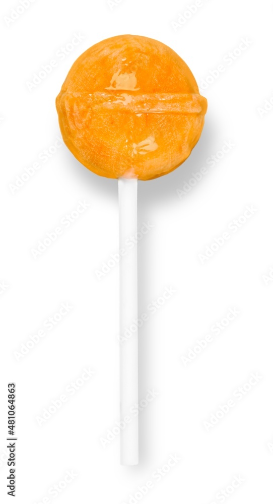 The classic round lollipops orange