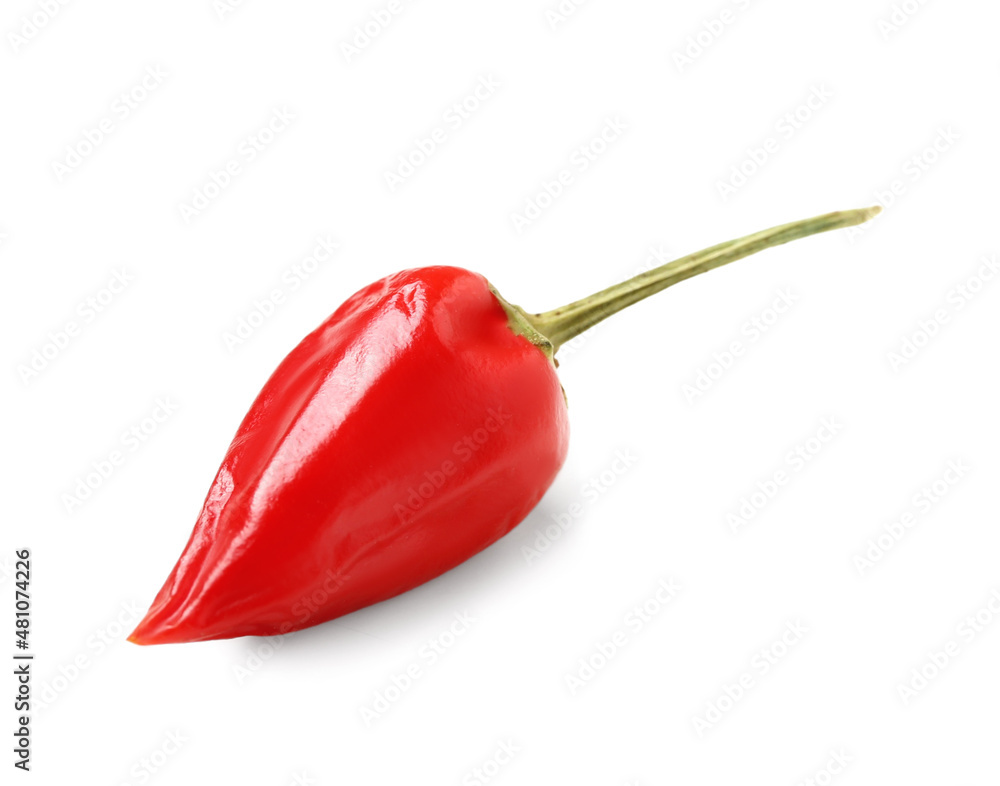 Red pepper on white background