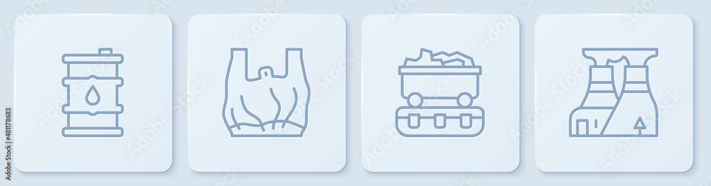 设置线桶油，煤炭火车车厢，对塑料袋海报和核电站说不。白色
