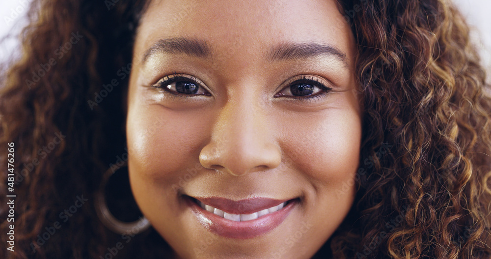 Success comes naturally to me. Cropped shot of a young beautiful businesswoman in a modern office.