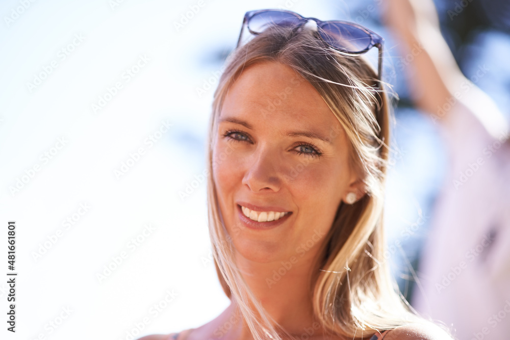 Shes a vulnerable beauty. Portrait of a beautiful young woman in an outdoor environment.