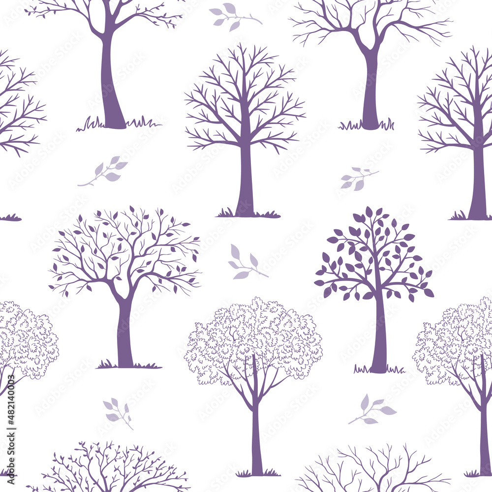 seamless pattern trees