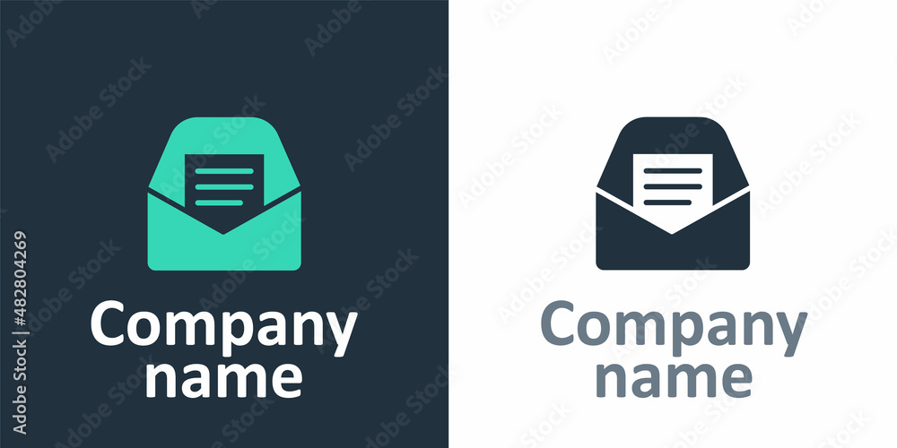 Logotype Mail and e-mail icon isolated on white background. Envelope symbol e-mail. Email message si