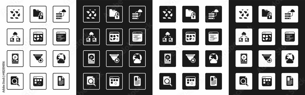 Set Network cloud connection, Different files, Cloud technology data transfer, Data stream, Software