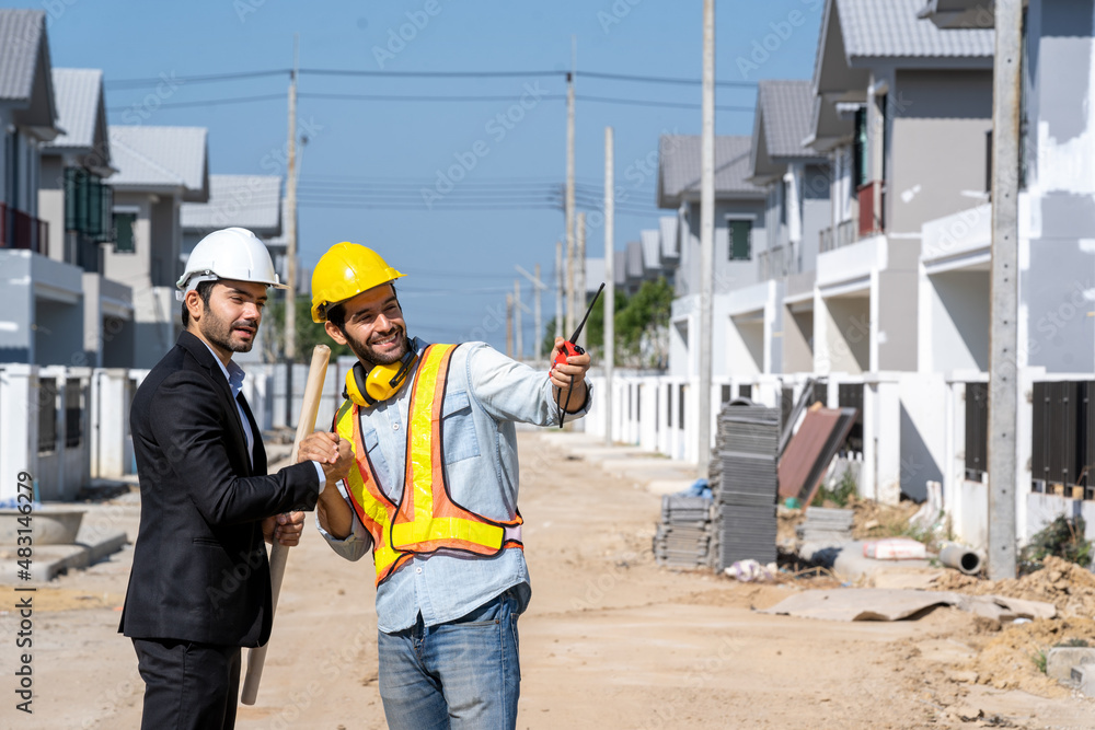 construction workers at work