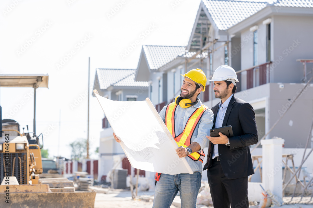 construction workers at work