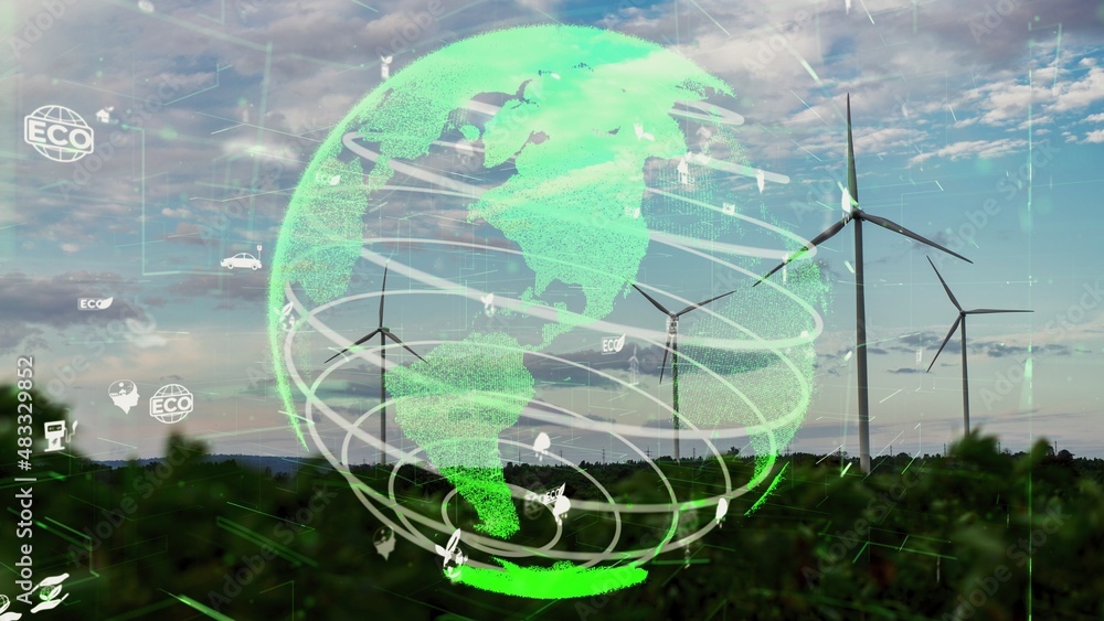 Environmental conservation technology and approaching global sustainable ESG by clean energy and pow