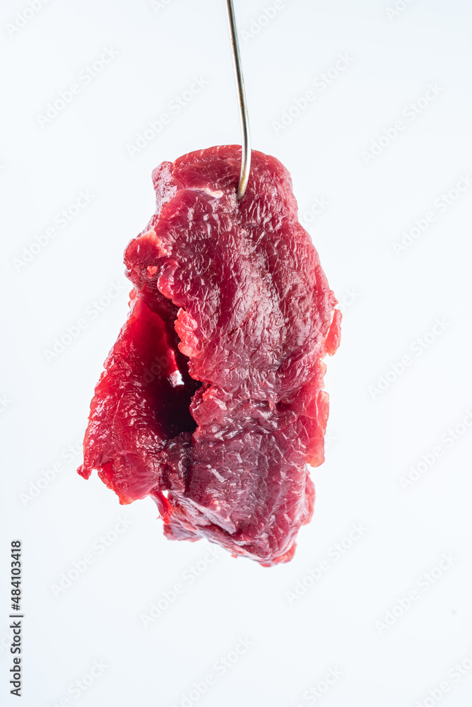 Hanging fresh yellow beef