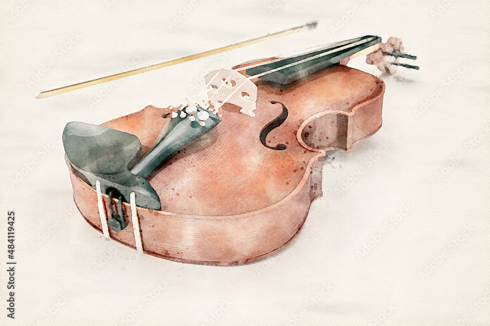 Aquarel einer Violine