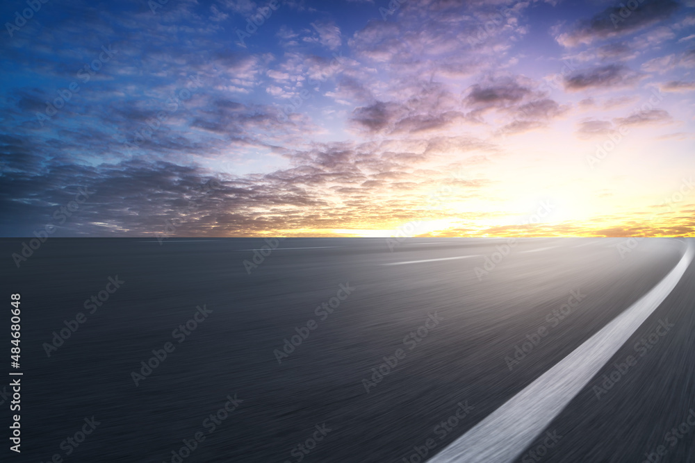 Asphalt road and outdoor natural scenery