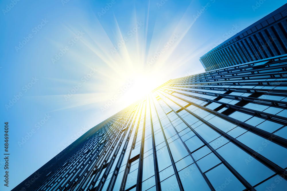 Financial District Office Building Facades and Glass Curtain Walls