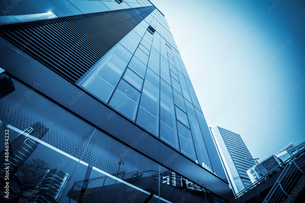 Financial District Office Building Facades and Glass Curtain Walls