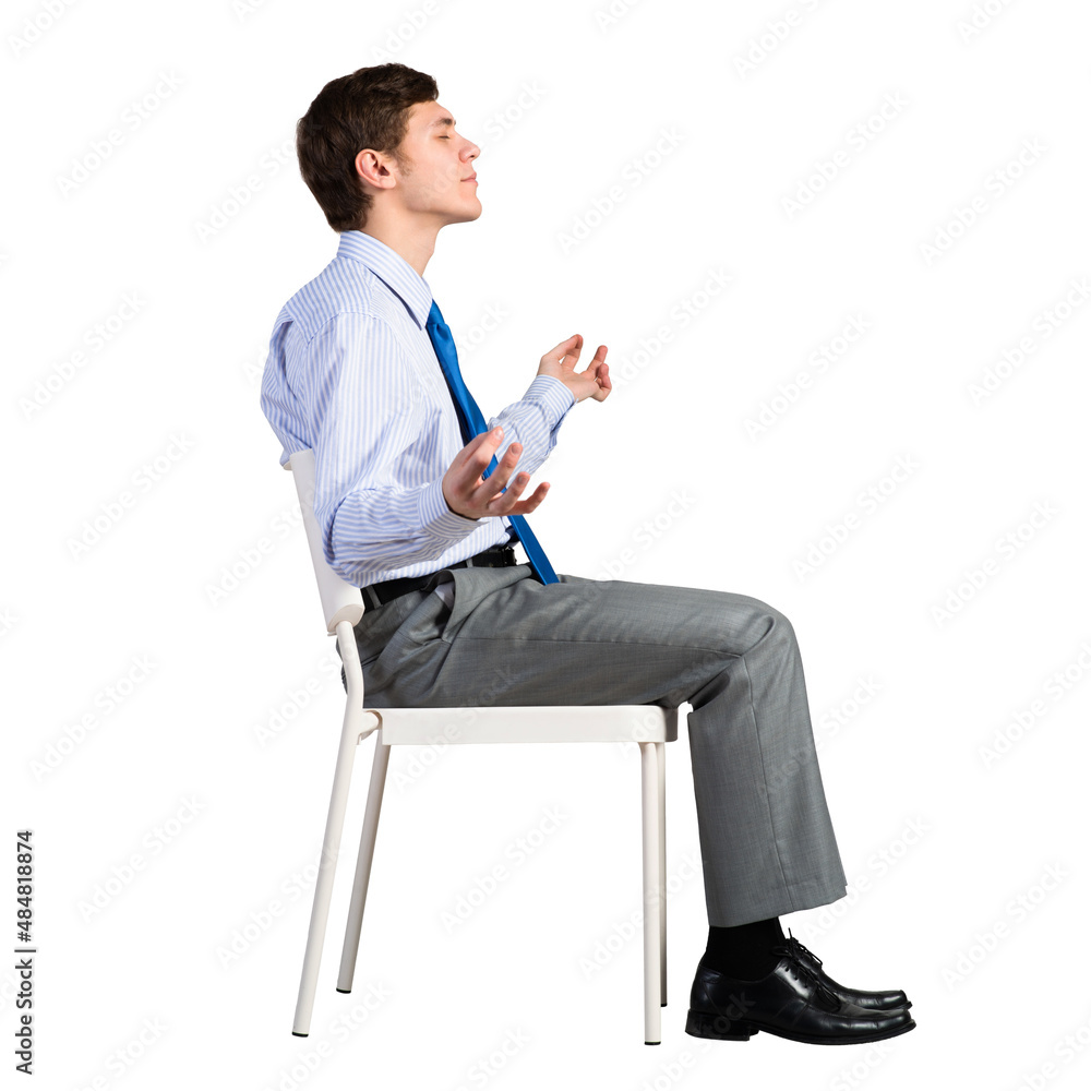 businessman on a chair