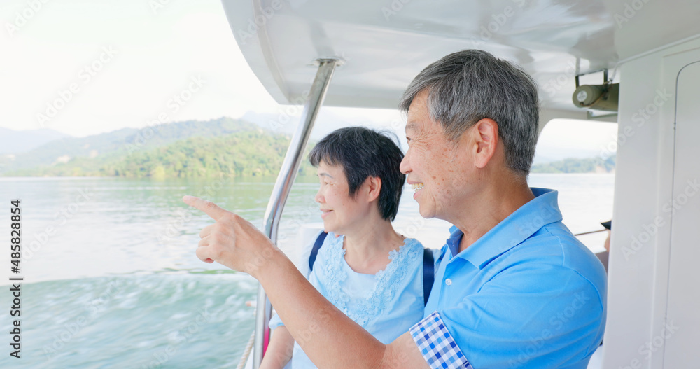 elder couple on boat