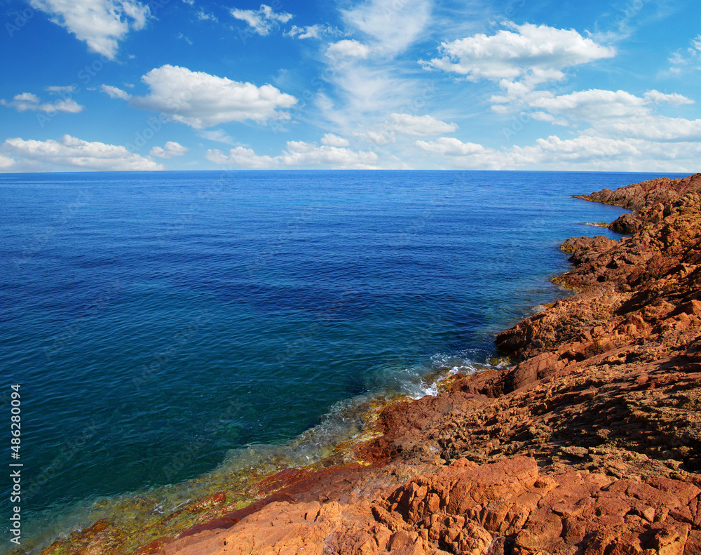 Sea with rocks.