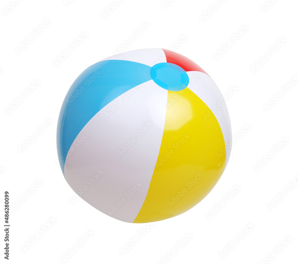 Beach ball isolated on white background