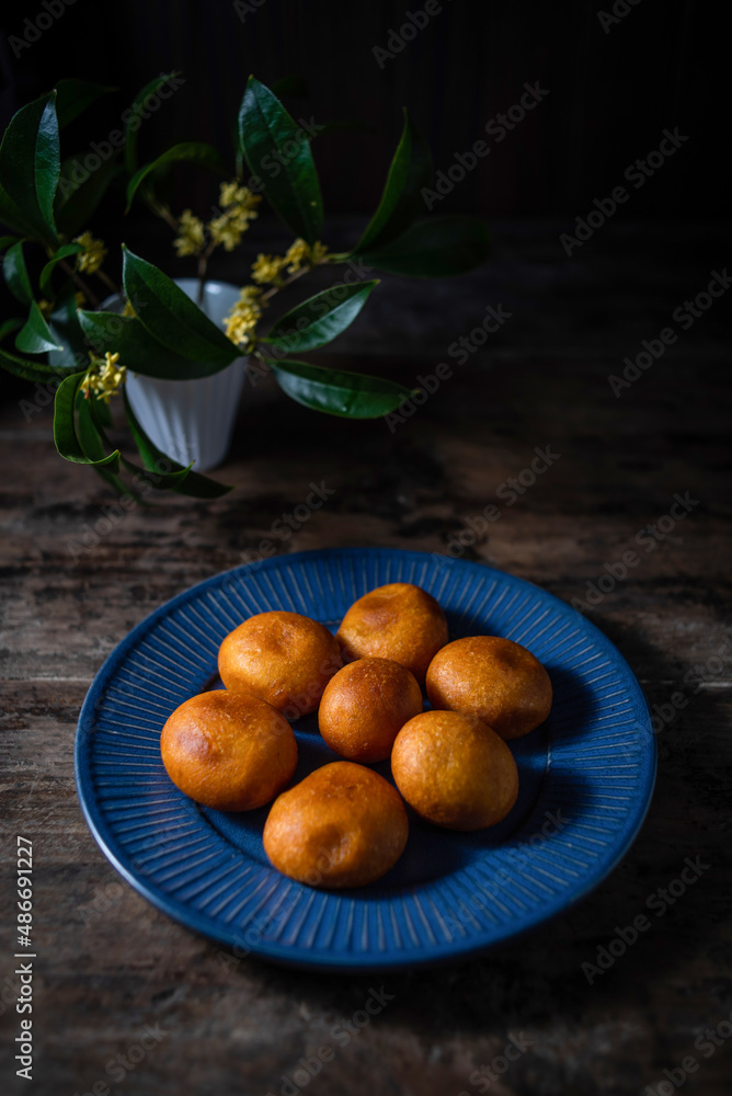 Delicious Snacks Dessert Fried Pumpkin Baba