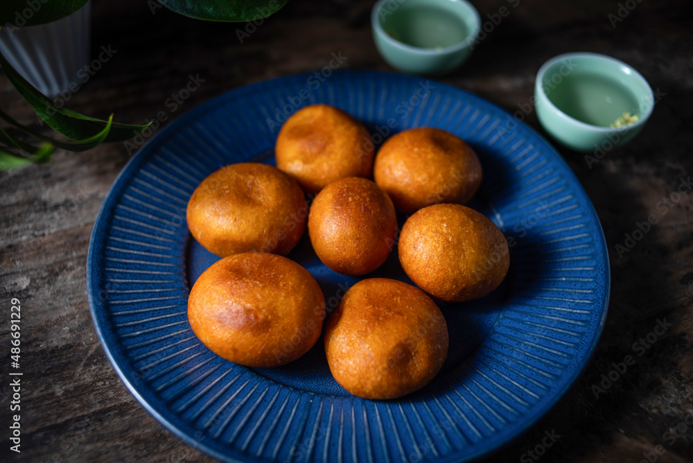 Delicious Snacks Dessert Fried Pumpkin Baba