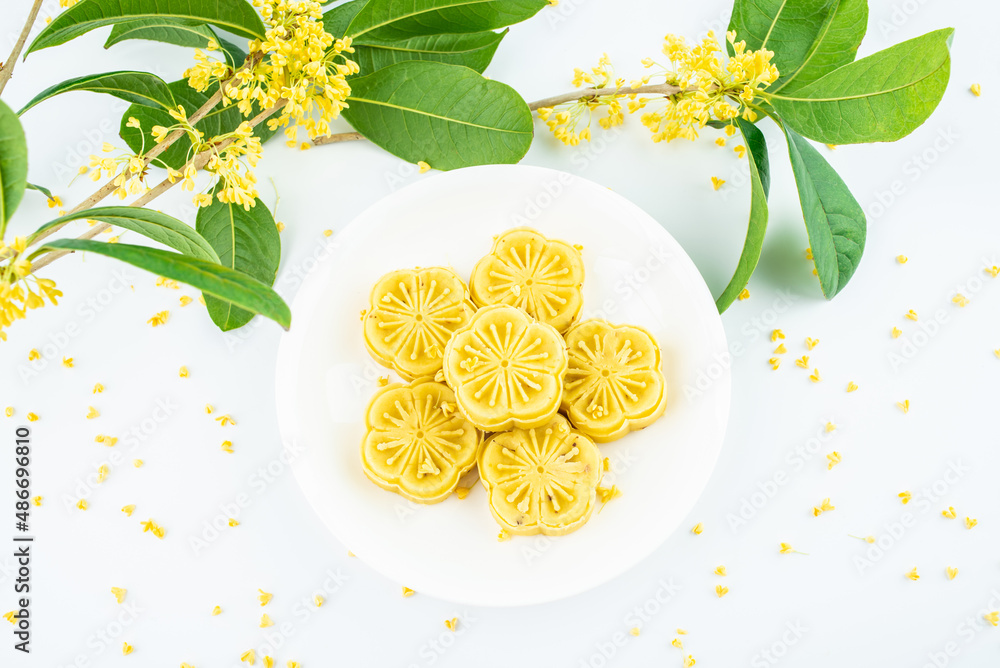 Chinese traditional food pastry sweet-scented osmanthus cake