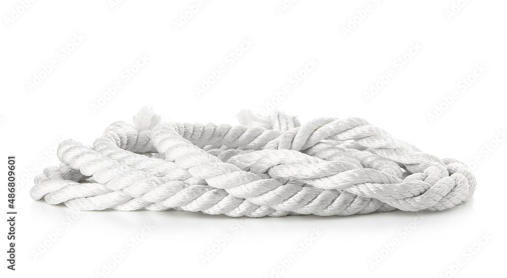 Clean rope isolated on white