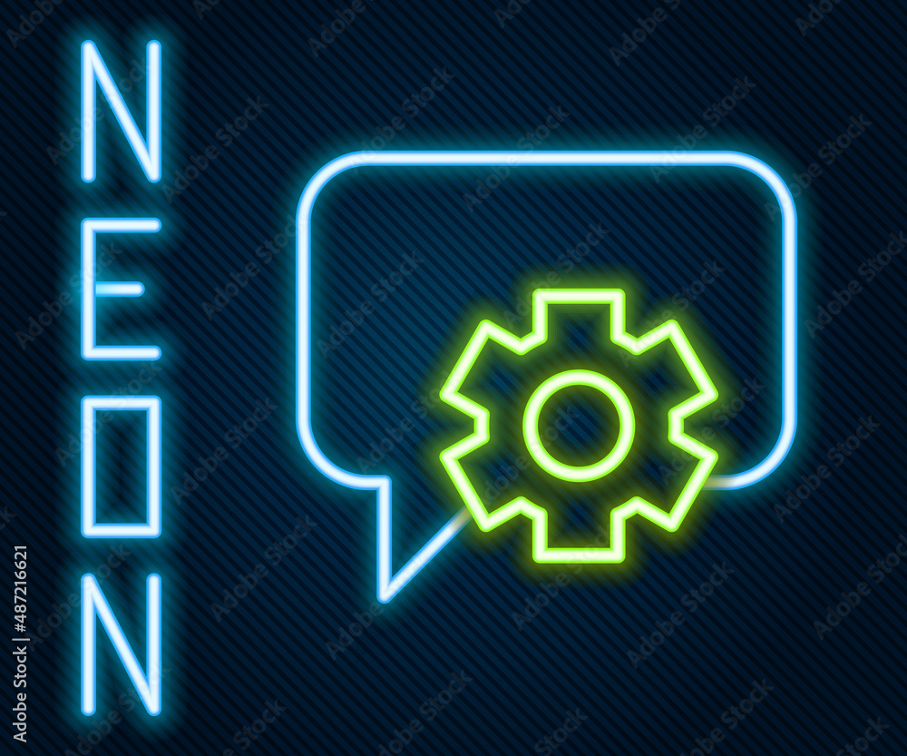 Glowing neon line Telephone 24 hours support icon isolated on black background. All-day customer sup