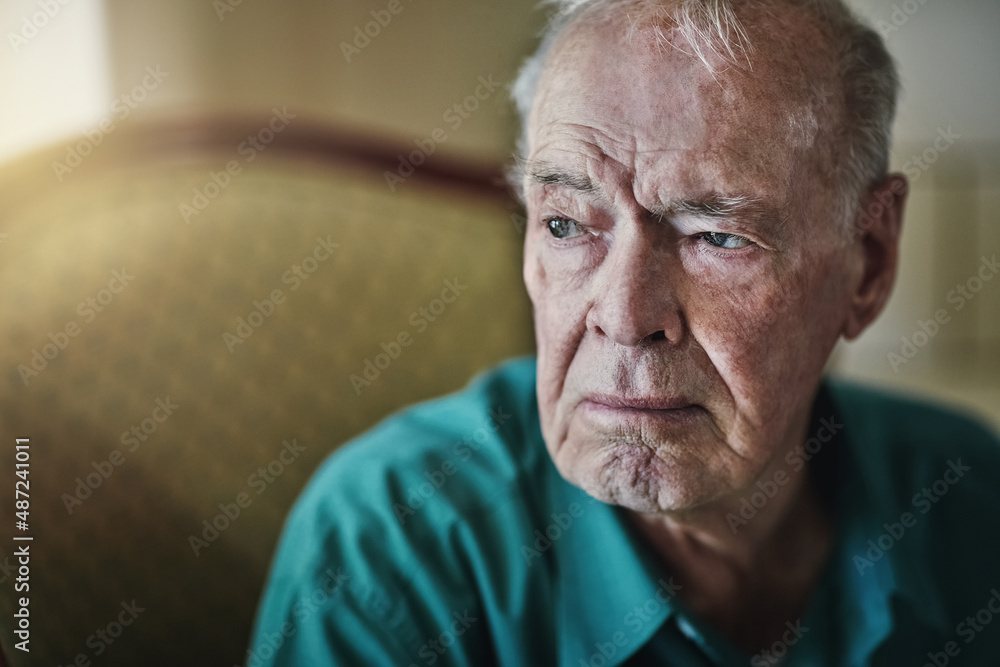 Who will take care of you when youre old. Cropped shot of a senior man sitting by himself in a livin