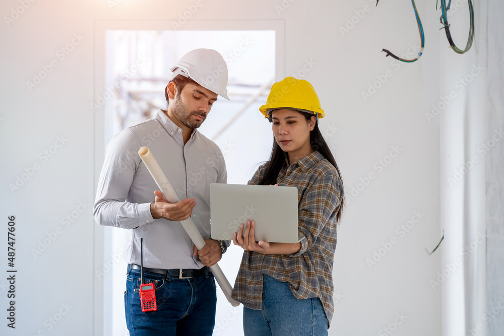 two architects working on project