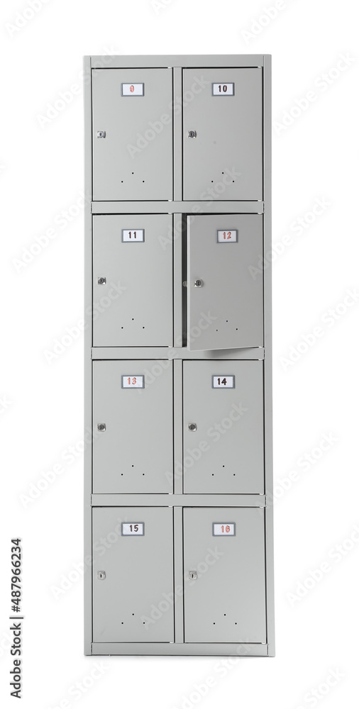 Modern locker on white background