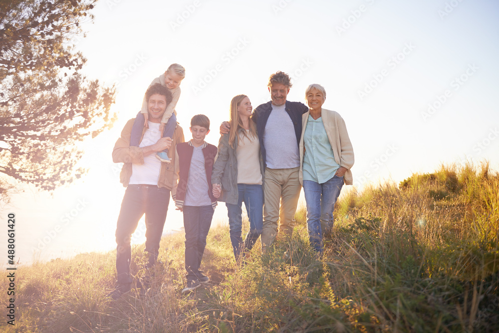 It was the perfect day for a family outing. Full length portrait of a happy multi-generational famil