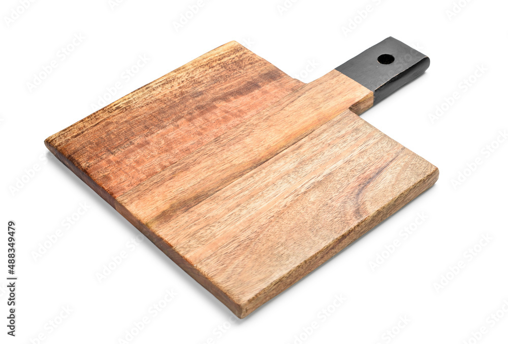 Wooden board isolated on white