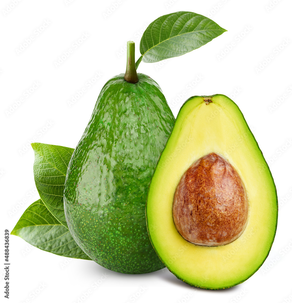 Avocado isolated on white background