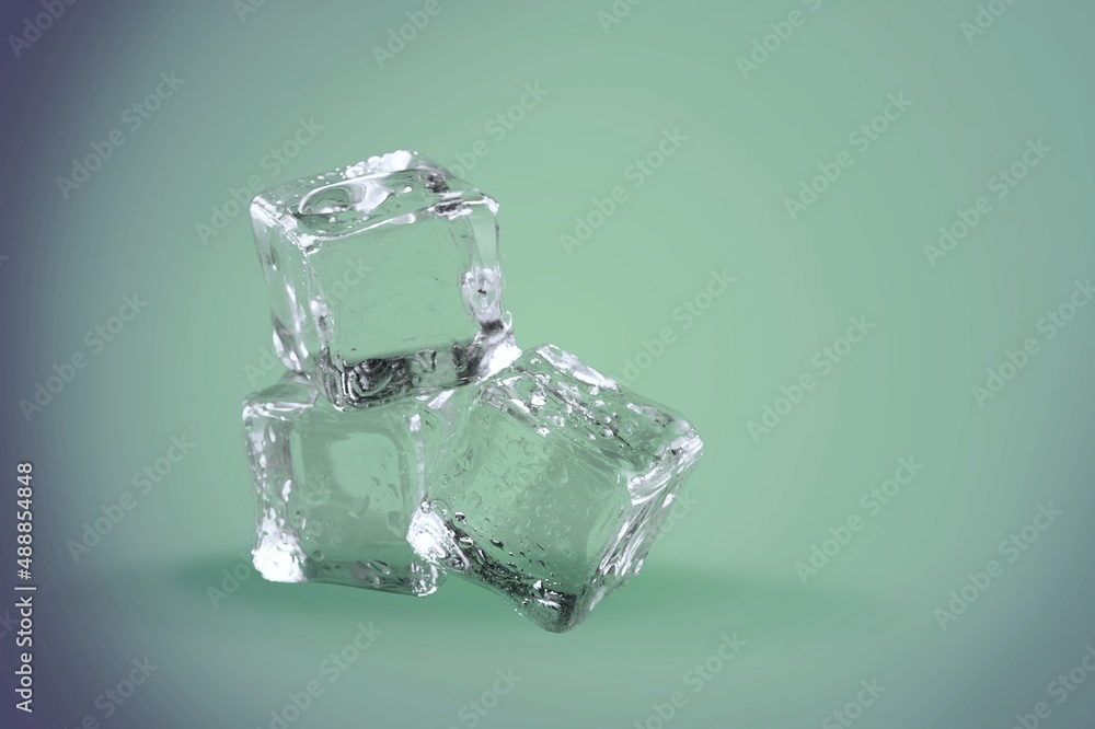 Natural crystal clean cold ice