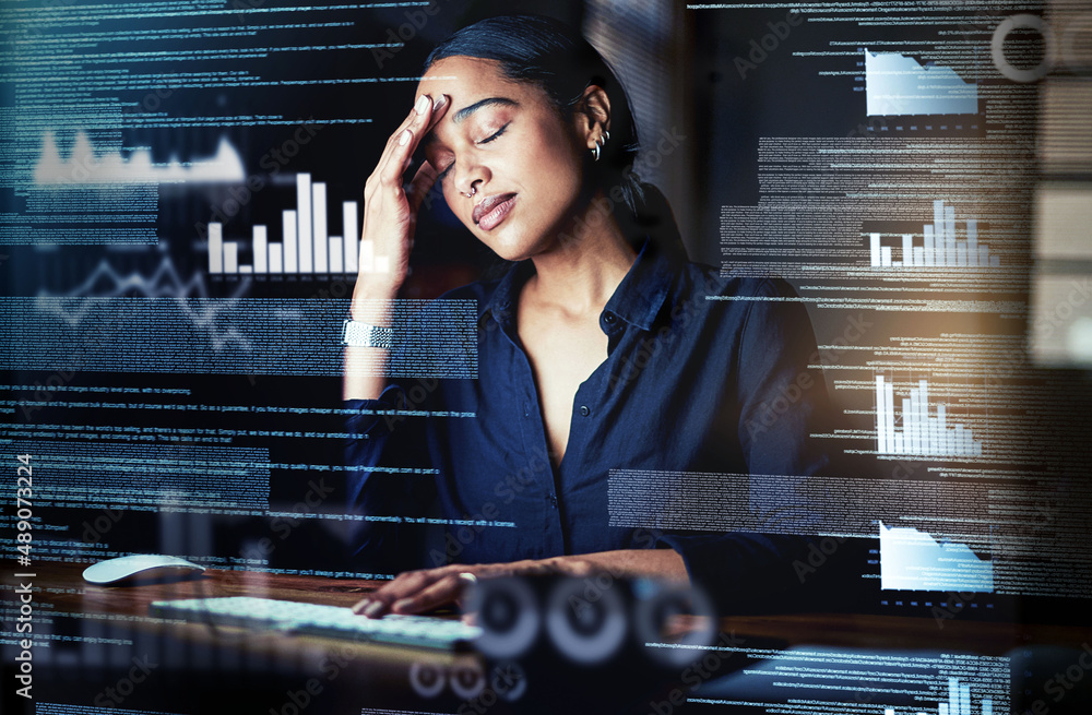 I dont think I can crack this. Shot of a programmer looking stressed out while working on a computer