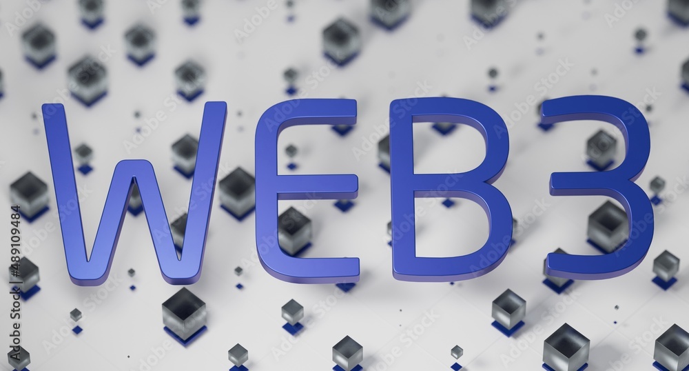 WEB3下一代万维网区块链技术，具有去中心化信息，分布式