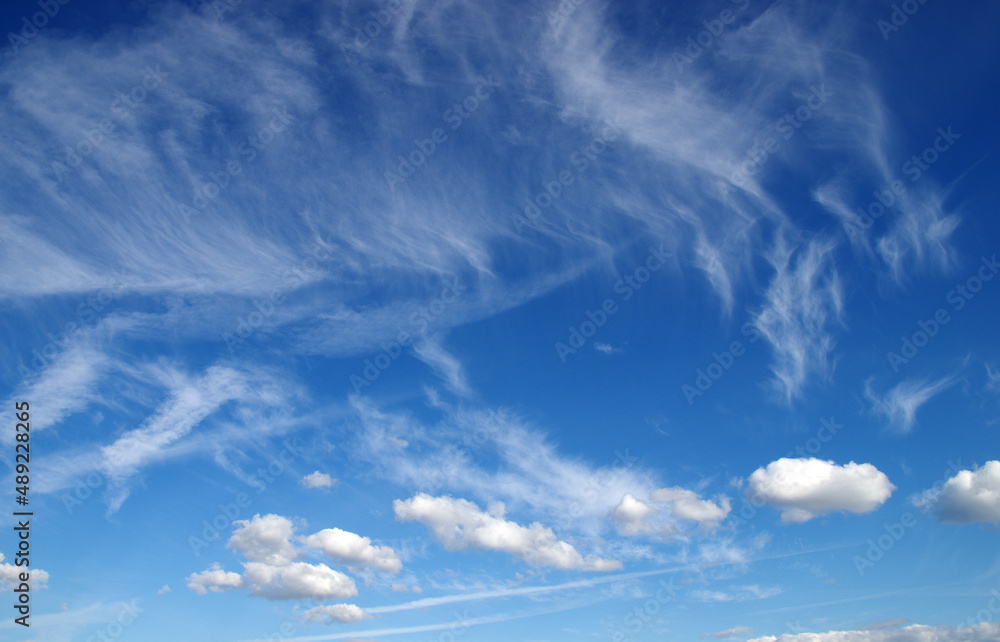 White clouds on sky