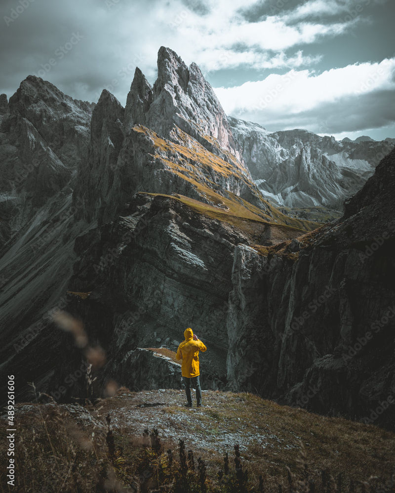 hiker in the mountains