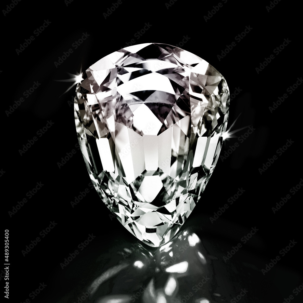 Natures creation, mans perfection. Studio shot of a large sparkling diamond.