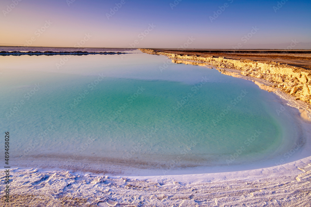 The beautiful Emerald lake of Qinghai province, China.