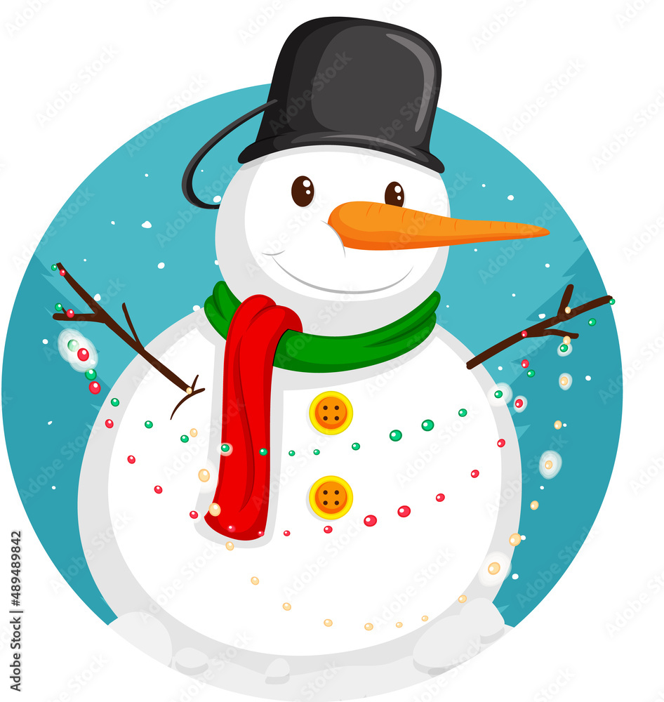 Christmas theme with snowman