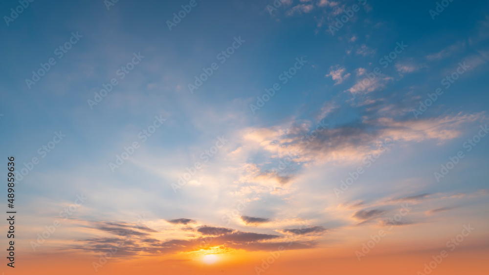 户外天空日落云景观