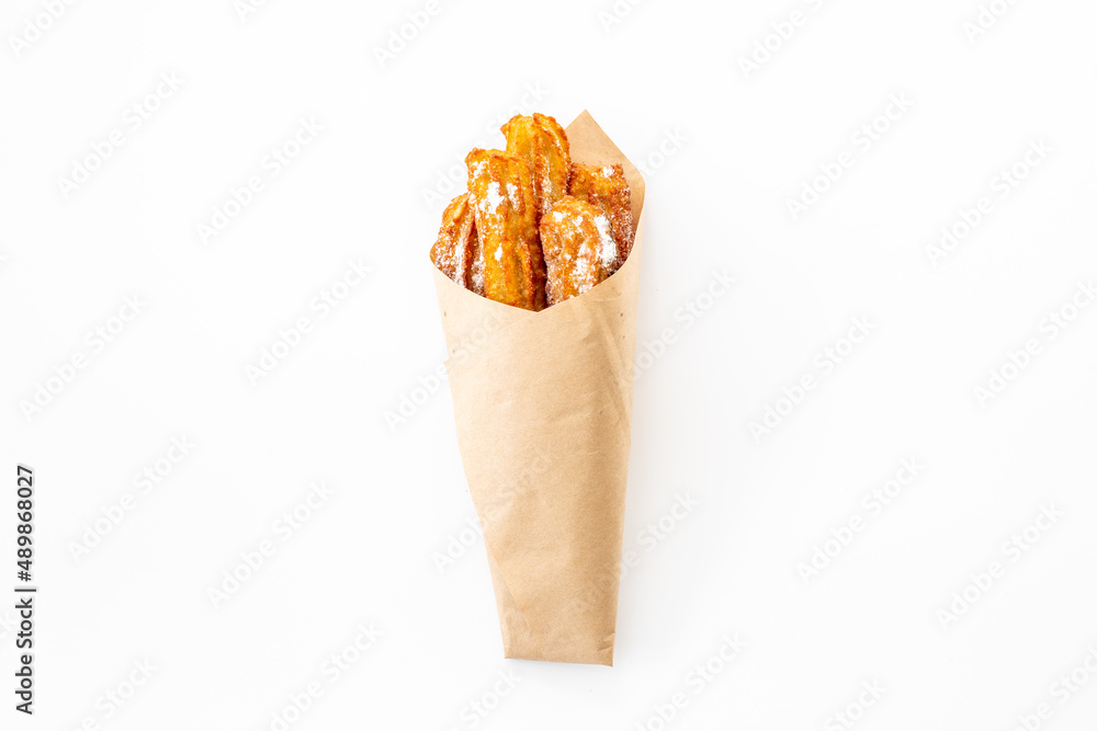 Churros街头食品纸袋甜点