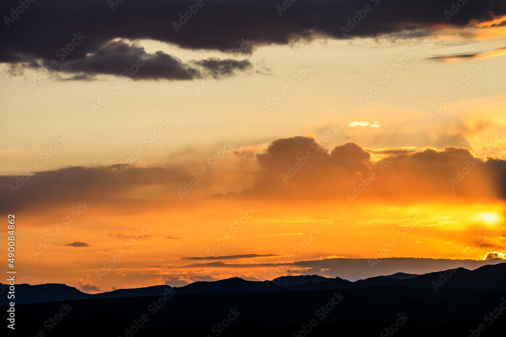 Beautiful colorful sky sunset clouds background