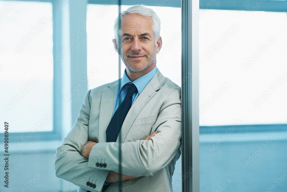 Top of the corporate ladder. Portrait of a confident-looking mature businessman.