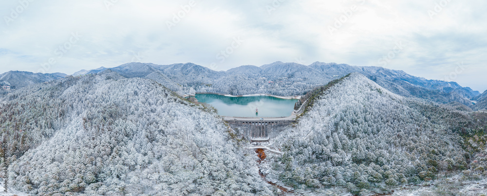 江西省九江市庐山5A景区冬季雪景