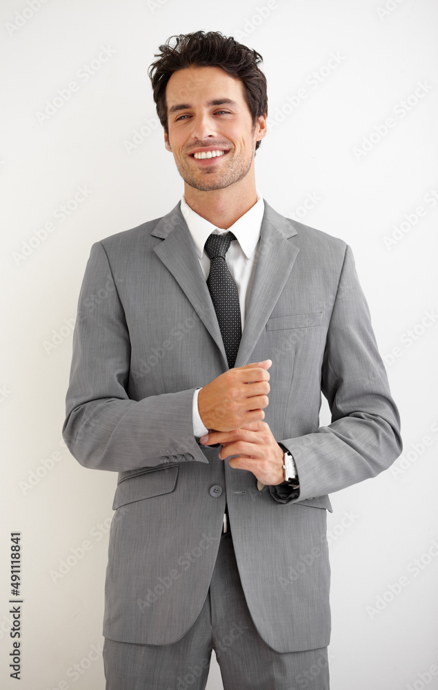 Hes pretty stylish. Shot of a young man in a blazer.