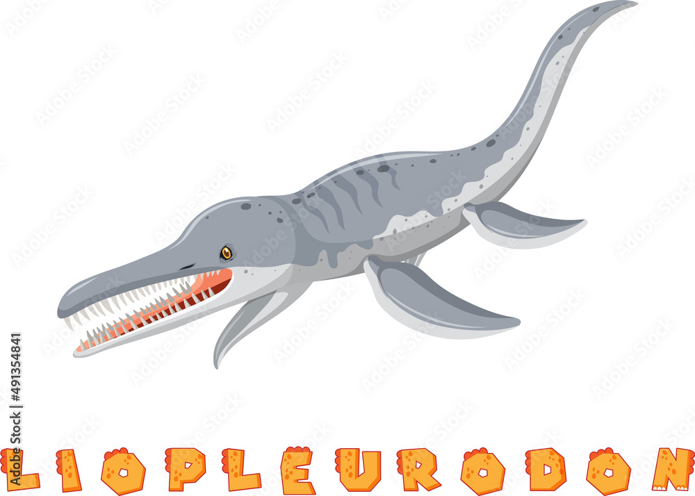 Dinosaur wordcard for liopleurodon