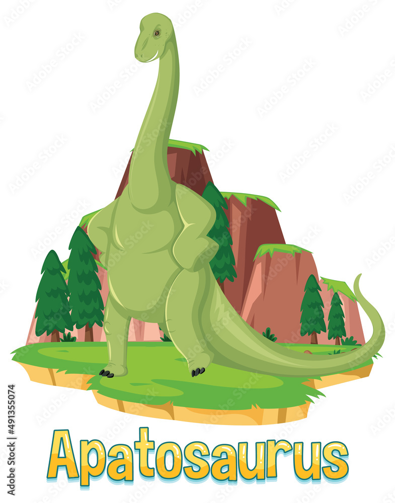 Dinosaur wordcard for apatosaurus